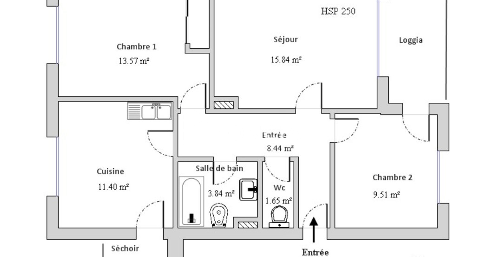 Appartement 3 pièces (64.25 m²) à louer - L'arbresle (69210)
