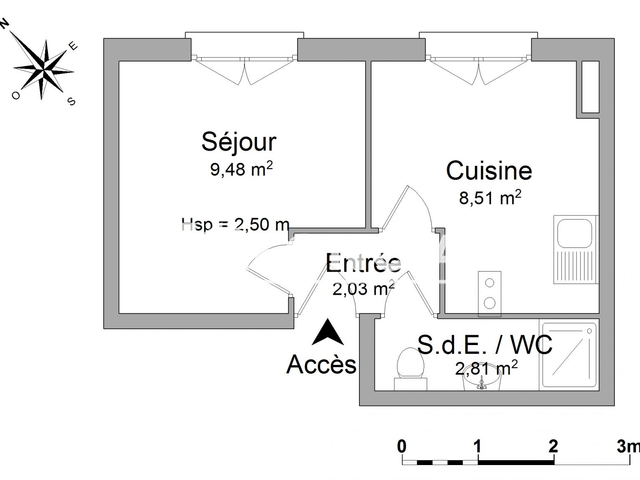 Studio (22.83 m²) à louer - Limoges (87000)