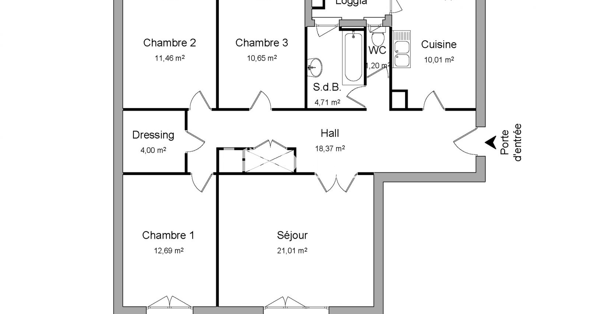 Appartement 4 pièces (94.1 m²) à louer - La Chambre (73130)