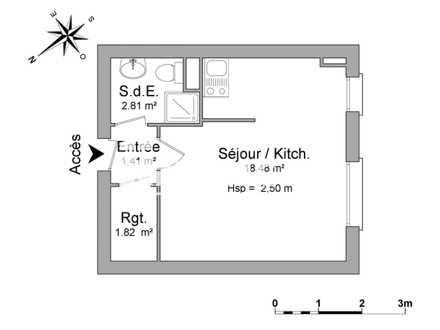 Studio (24.52 m²) à louer - Limoges (87000)