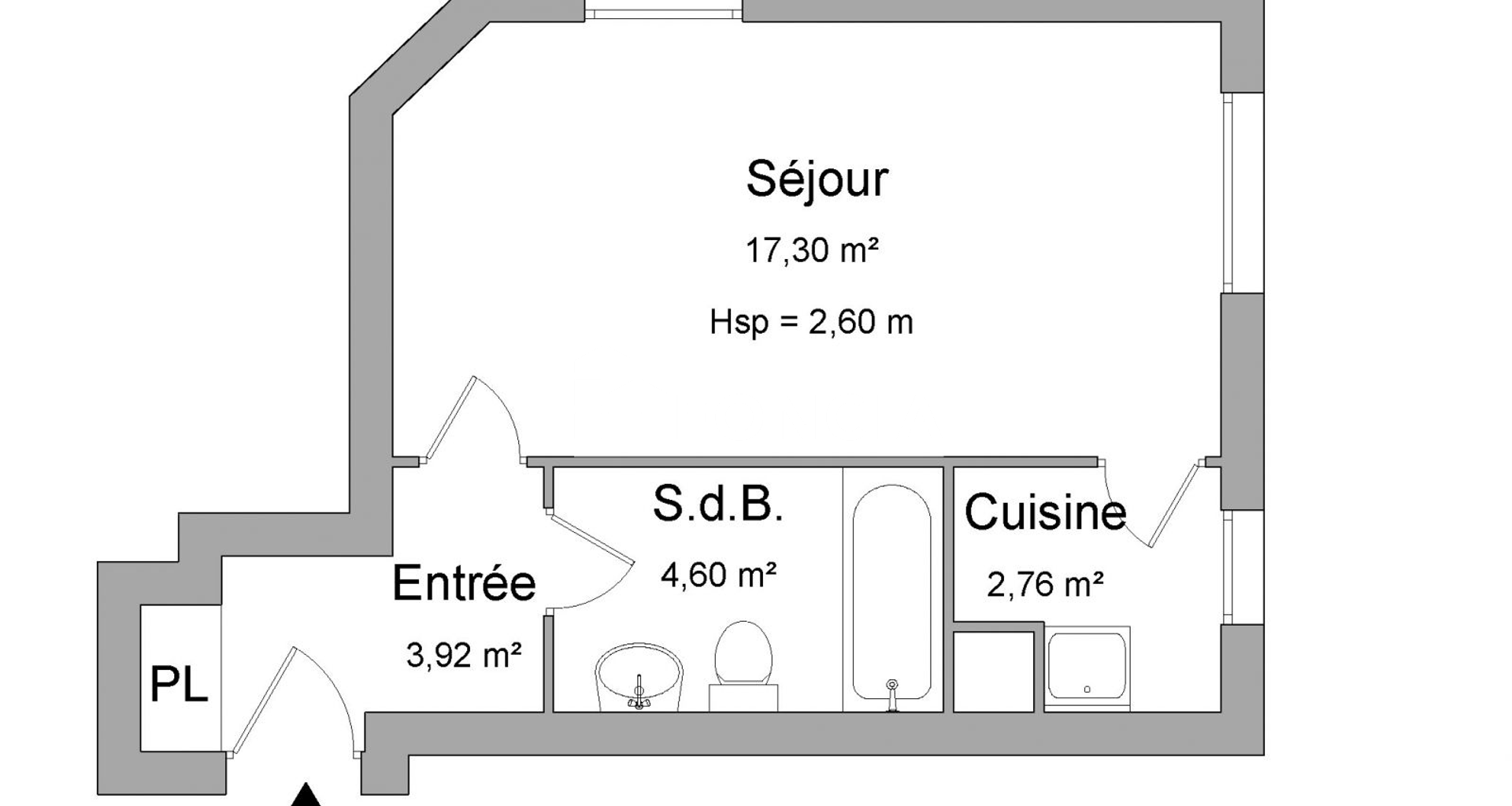 Studio (28.58 m²) à louer - La Rochelle (17000)
