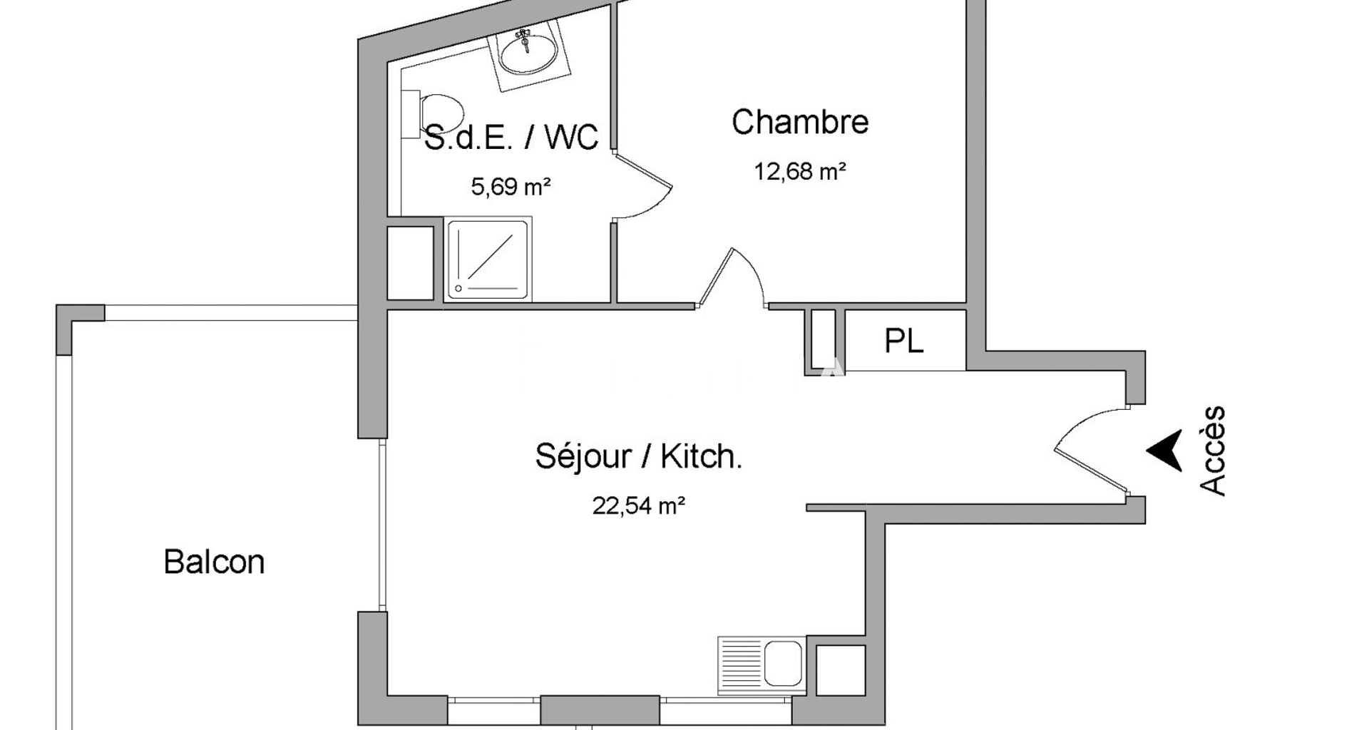 Appartement 2 pièces (40.91 m²) à louer - Vénissieux (69200)