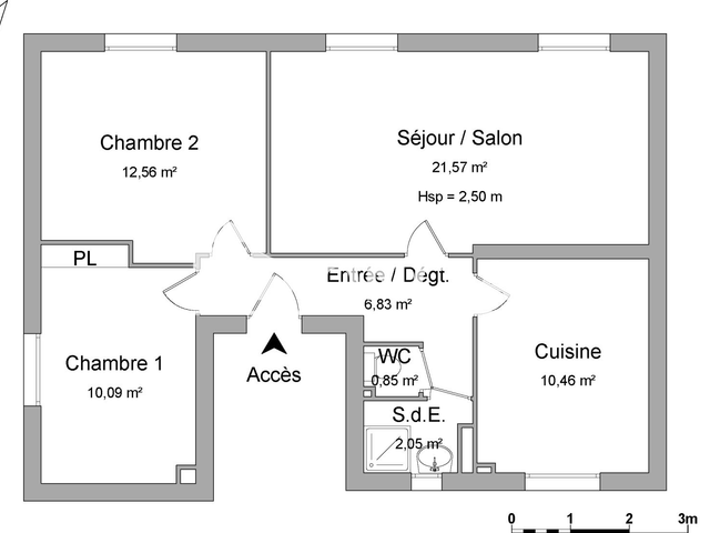 Appartement 3 pièces (64.98 m²) à louer - Saint Jean De Maurienne, (73300)