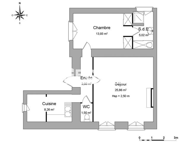 Appartement 2 pièces (58.23 m²) à louer - Poitiers (86000)