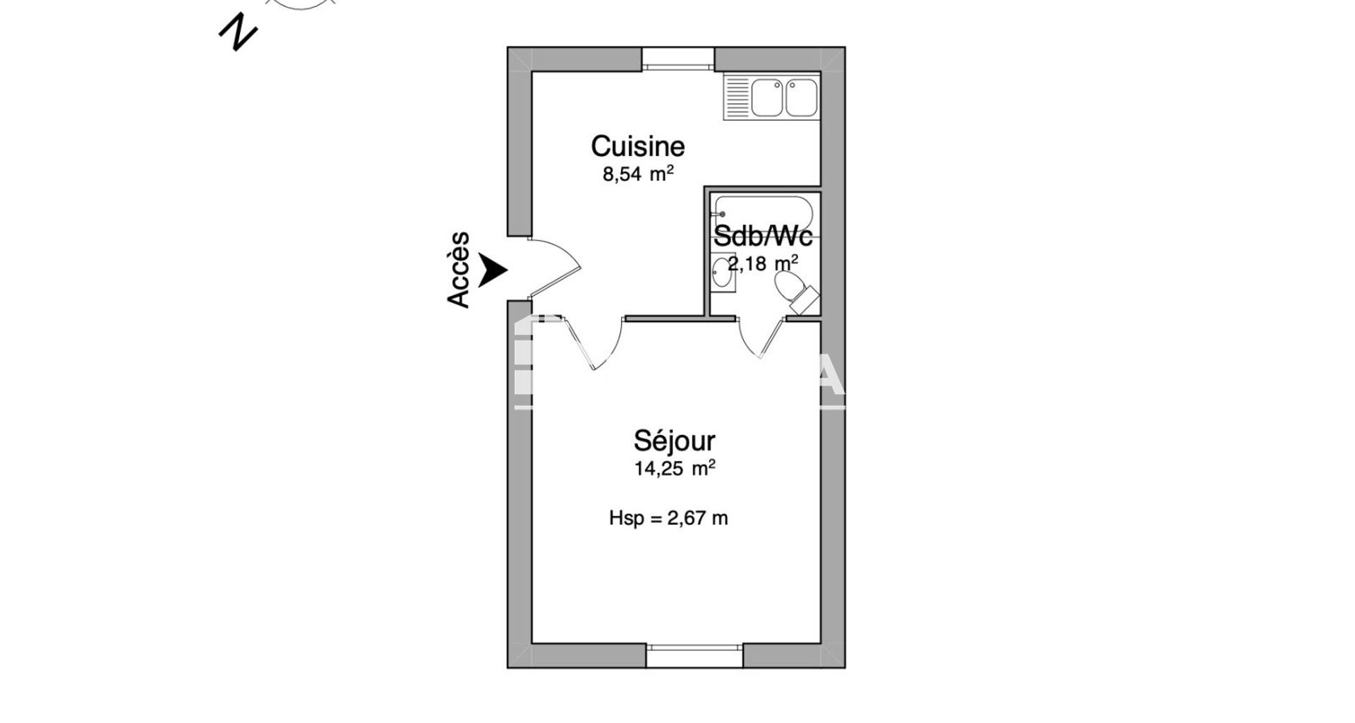 Studio (23.27 m²) à louer - Maisons-laffitte (78600)