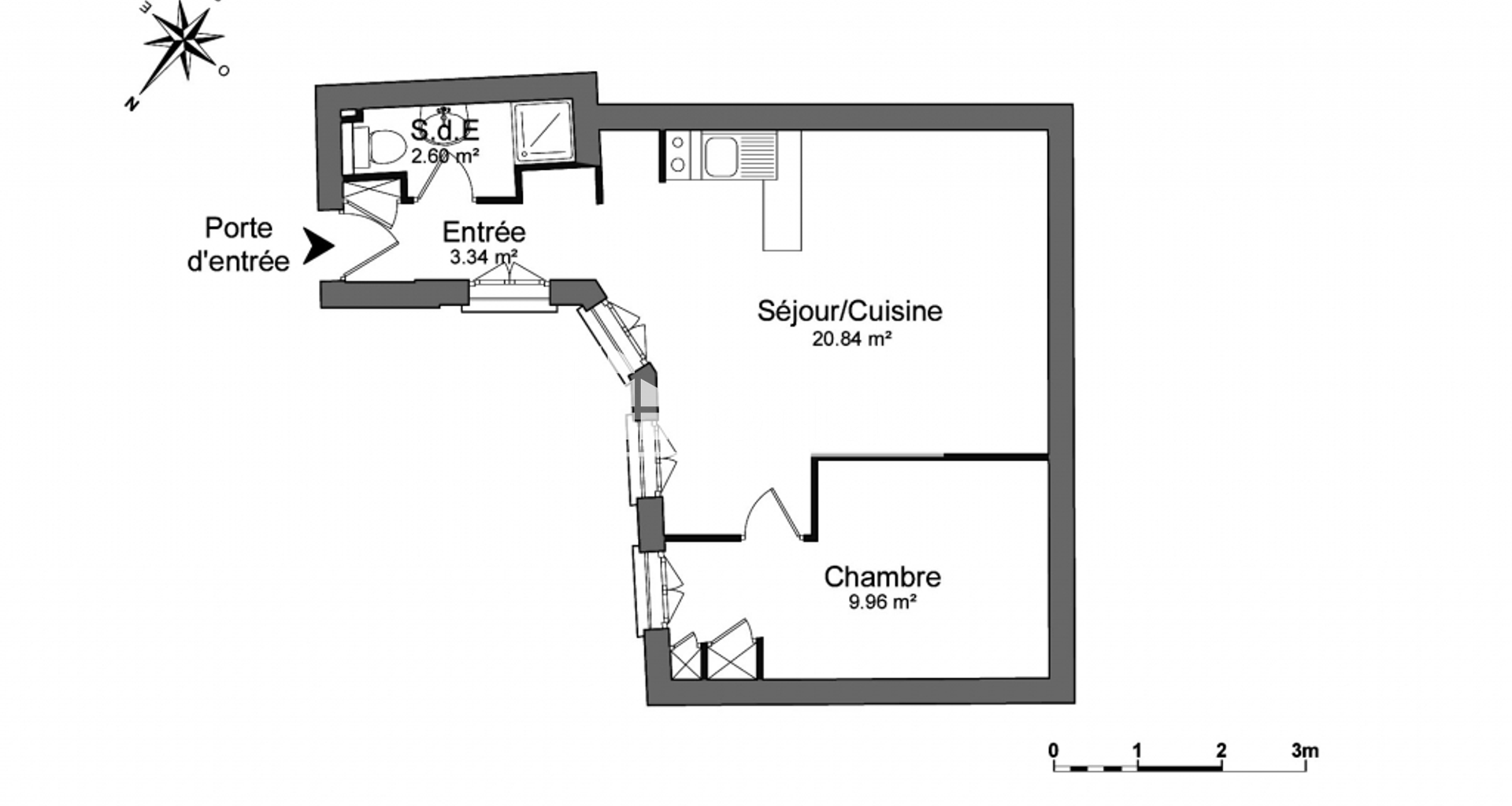Appartement 2 pièces (36.74 m²) à louer - Paris 4ᵉ (75004)