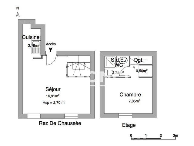 Appartement 2 pièces (29.83 m²) à louer - Niort (79000)