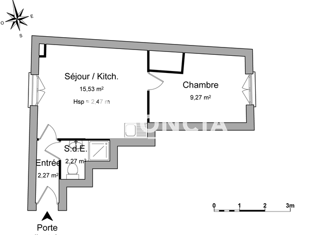 Appartement 2 pièces (29.34 m²) à louer - Neuville Sur Saone (69250)