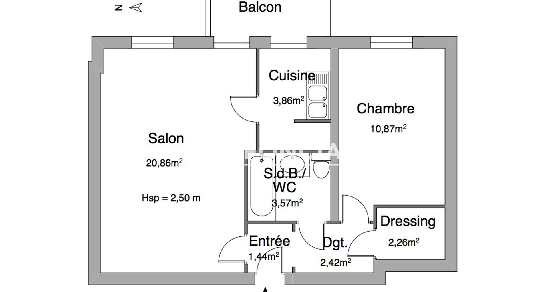 Appartement 2 pièces (45.28 m²) à louer - Rambouillet (78120)