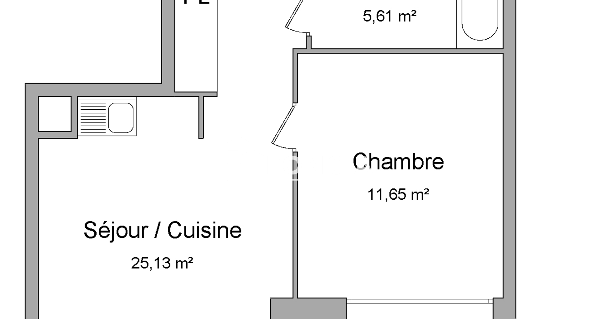 Appartement 2 pièces (42.39 m²) à louer - Vaulx-en-velin (69120)