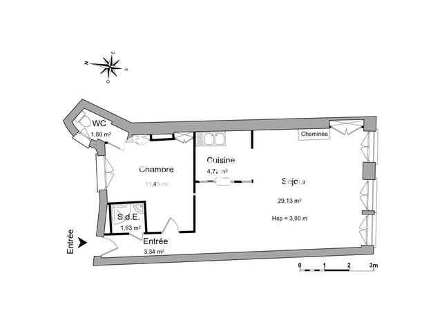Appartement 2 pièces (52.11 m²) à louer - Lyon 2ᵉ (69002)