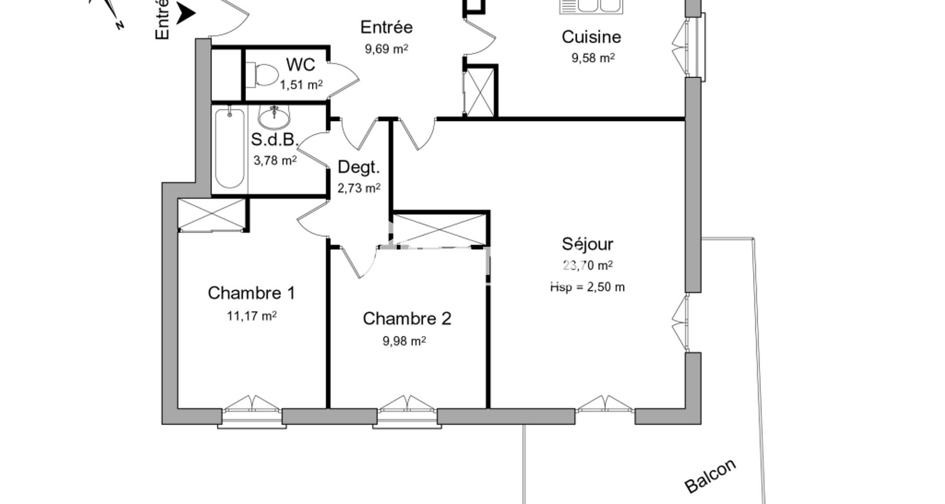 Appartement 3 pièces (72.14 m²) à louer - Dagneux (01120)