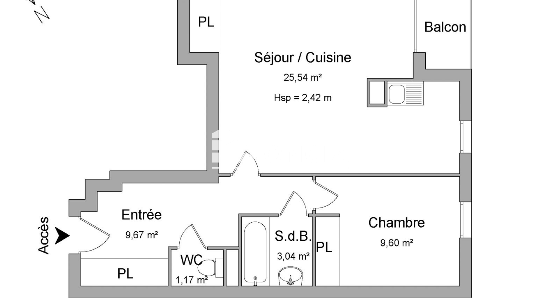Appartement 2 pièces (49.02 m²) à louer - Limoges (87000)