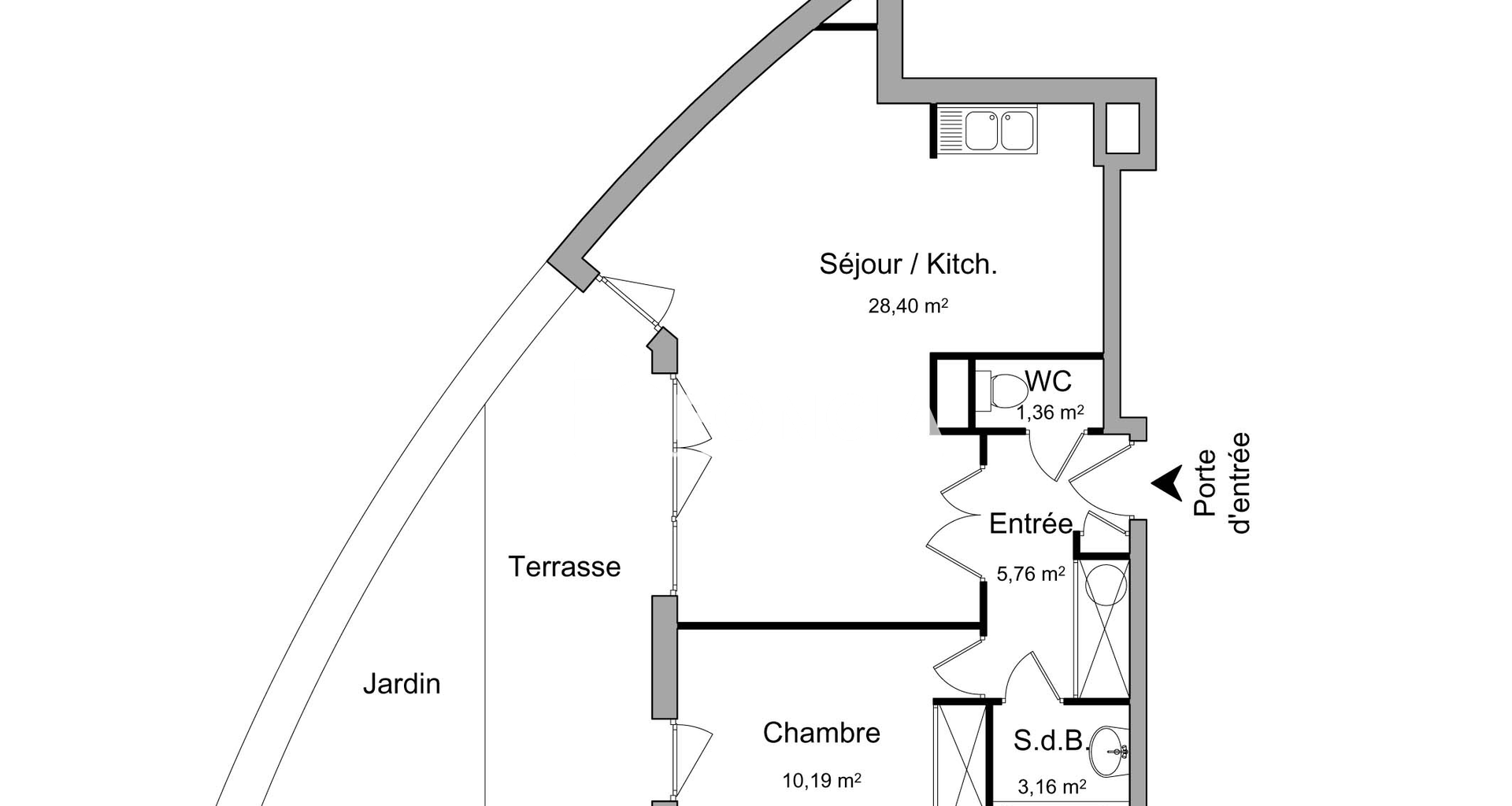 Appartement 2 pièces (48.87 m²) à louer - Clichy (92110)