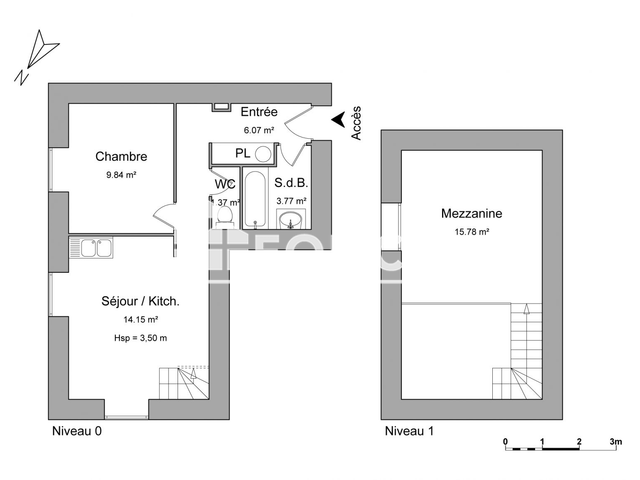 Appartement meublé 2 pièces (50.98 m²) à louer - Rochefort (17300)