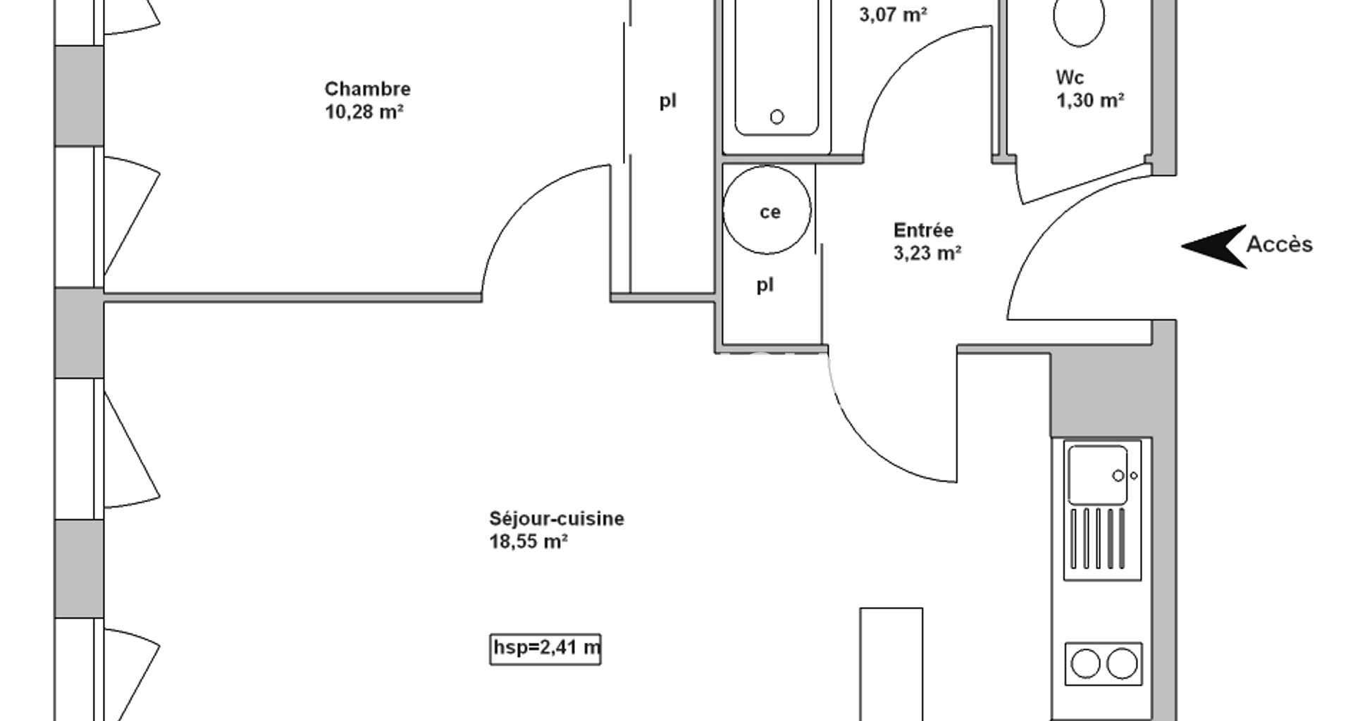 Appartement 2 pièces (36.43 m²) à louer - Limoges (87000)