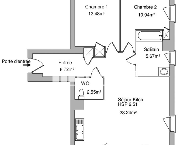 Appartement 3 pièces (66.6 m²) à louer - Orleans (45000)
