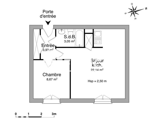Appartement 2 pièces (37.79 m²) à louer - Limoges (87000)