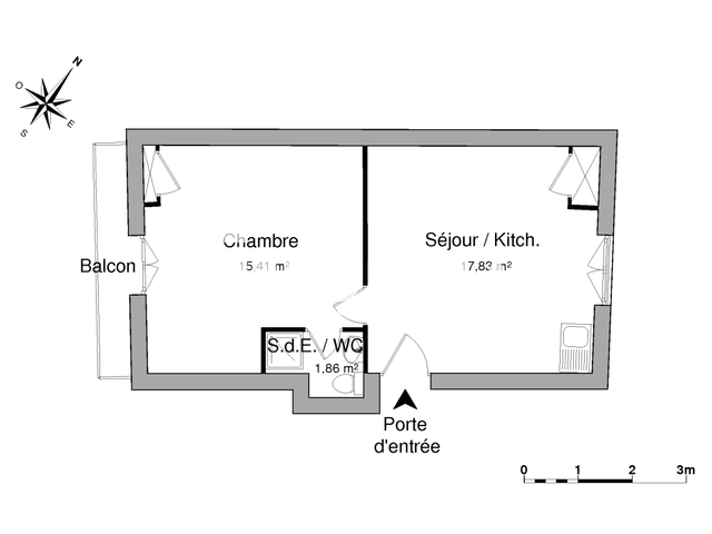 Appartement 2 pièces (35.1 m²) à louer - Limoges (87000)