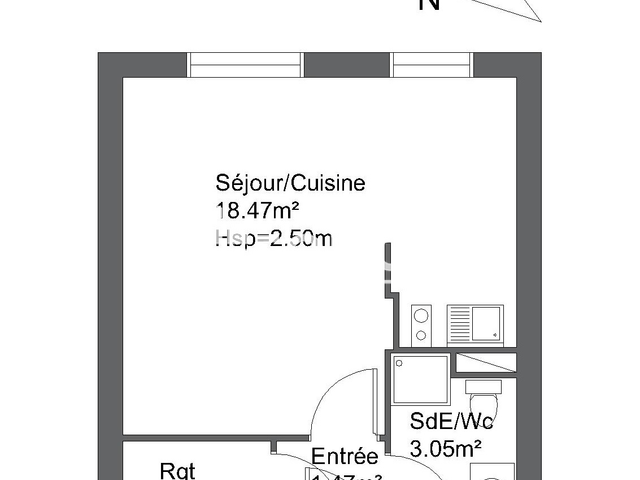 Studio (24.96 m²) à louer - Limoges (87000)