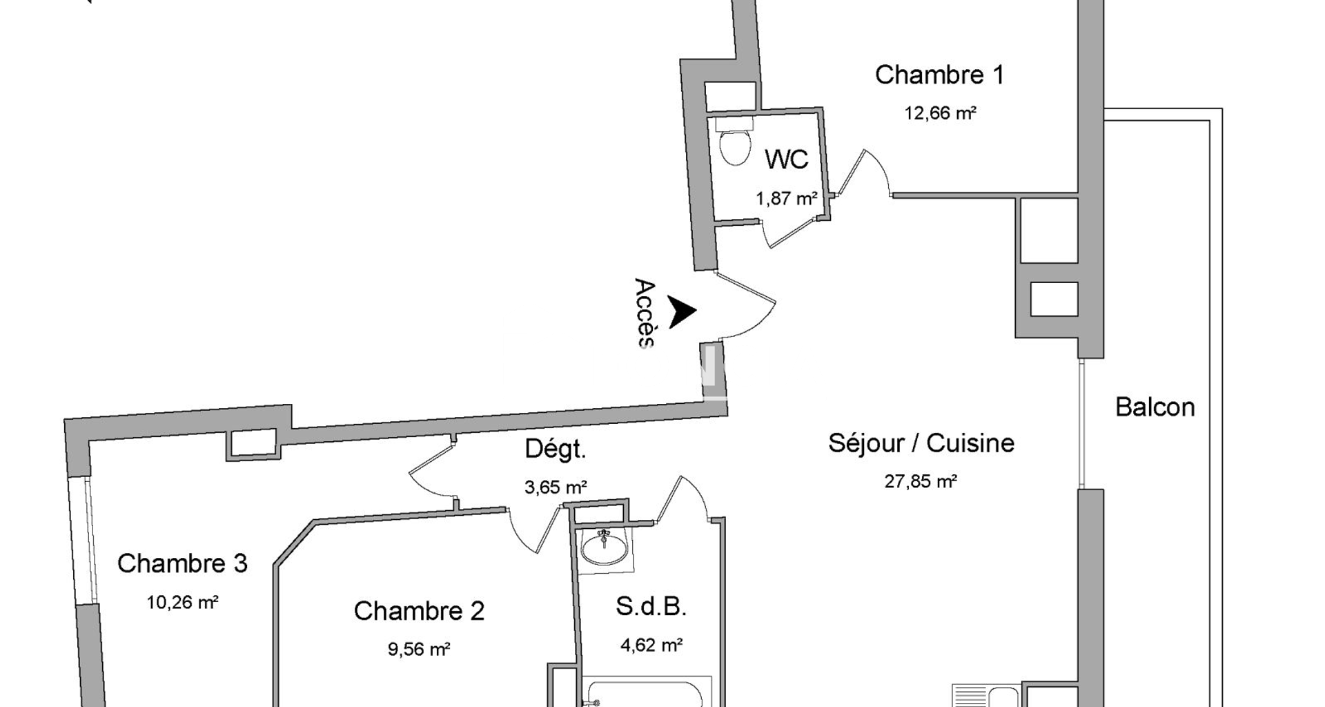 Appartement 4 pièces (70.47 m²) à louer - Le Blanc-mesnil (93150)