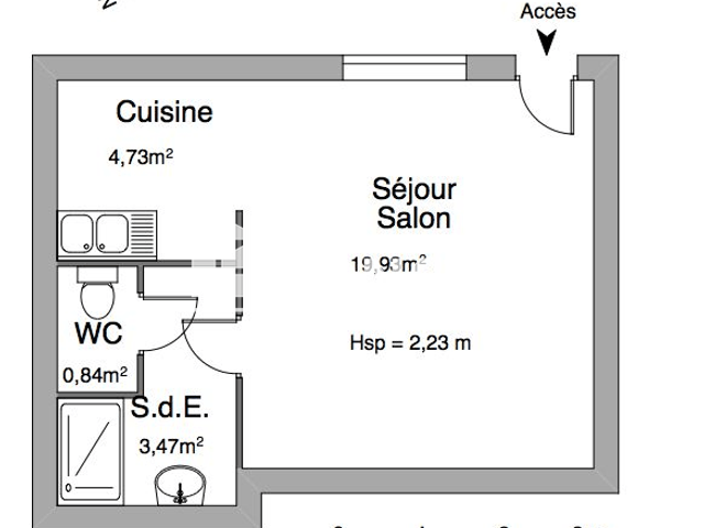 Studio (28.97 m²) à louer - Poitiers (86000)