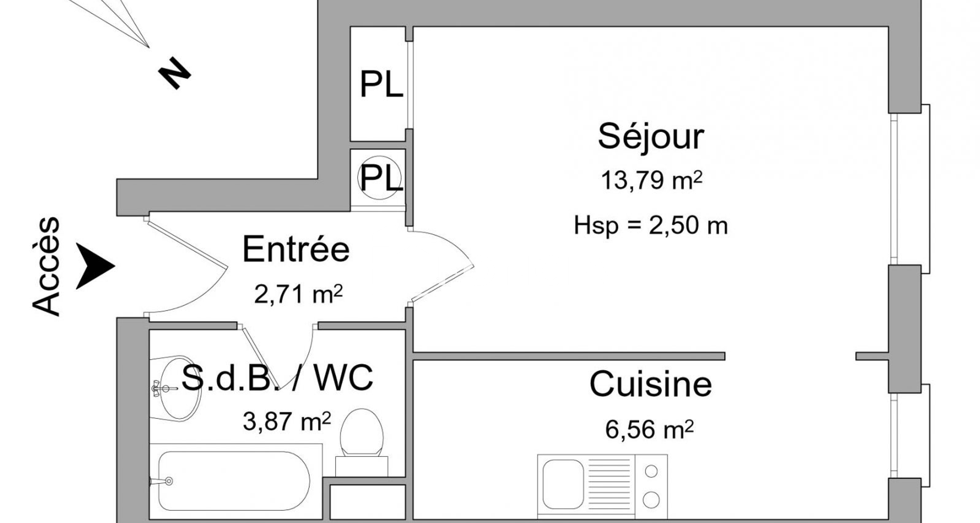 Studio (26.93 m²) à louer - Paris 13ᵉ (75013)