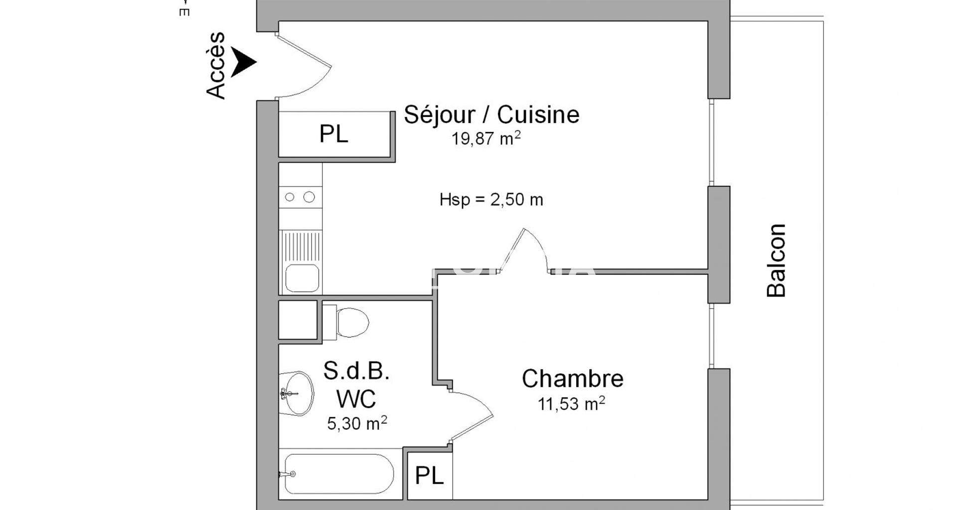 Appartement 2 pièces (36.7 m²) à louer - Carrières-sous-poissy (78955)