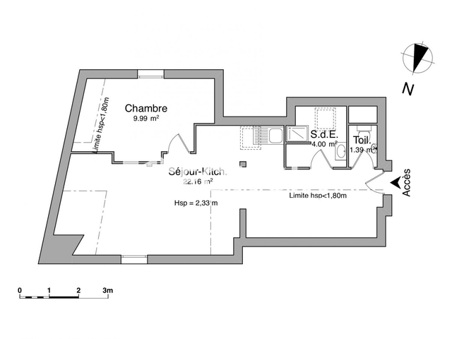 Appartement 2 pièces (37.54 m²) à louer - Marly Le Roi (78160)
