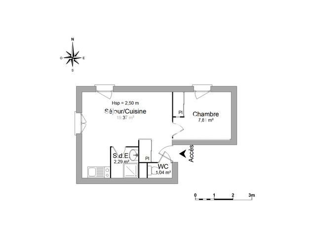 Appartement meublé 2 pièces (30.51 m²) à louer - La Rochelle (17000)