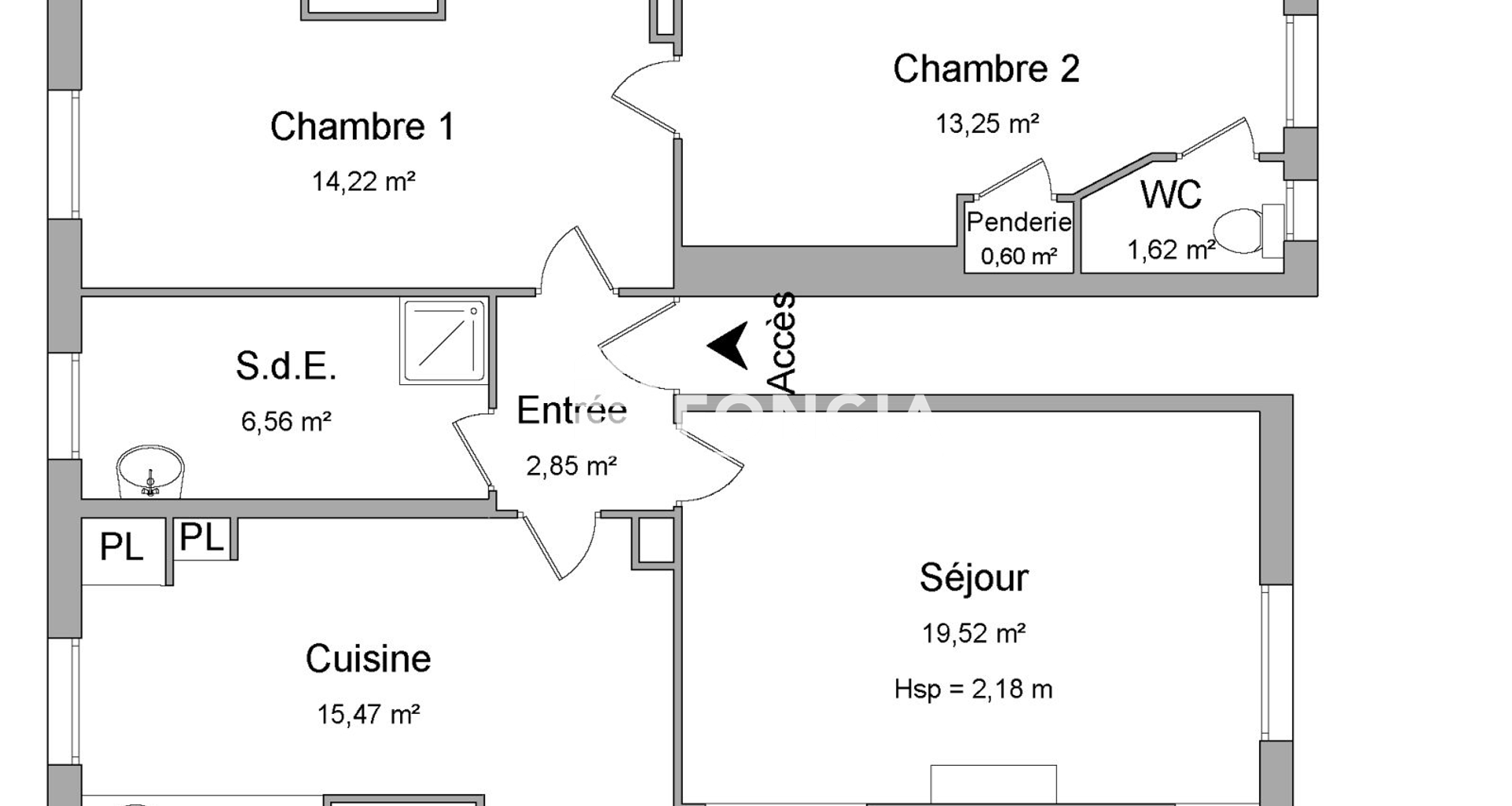 Appartement 3 pièces (74.44 m²) à louer - Saint-germain-en-laye (78100)