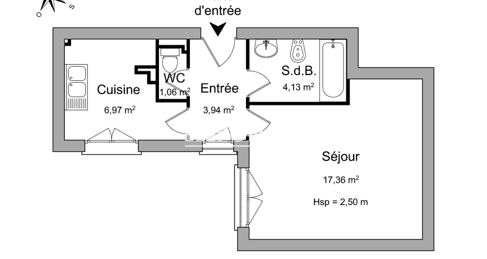 Studio (33.46 m²) à louer - Chatou (78400)