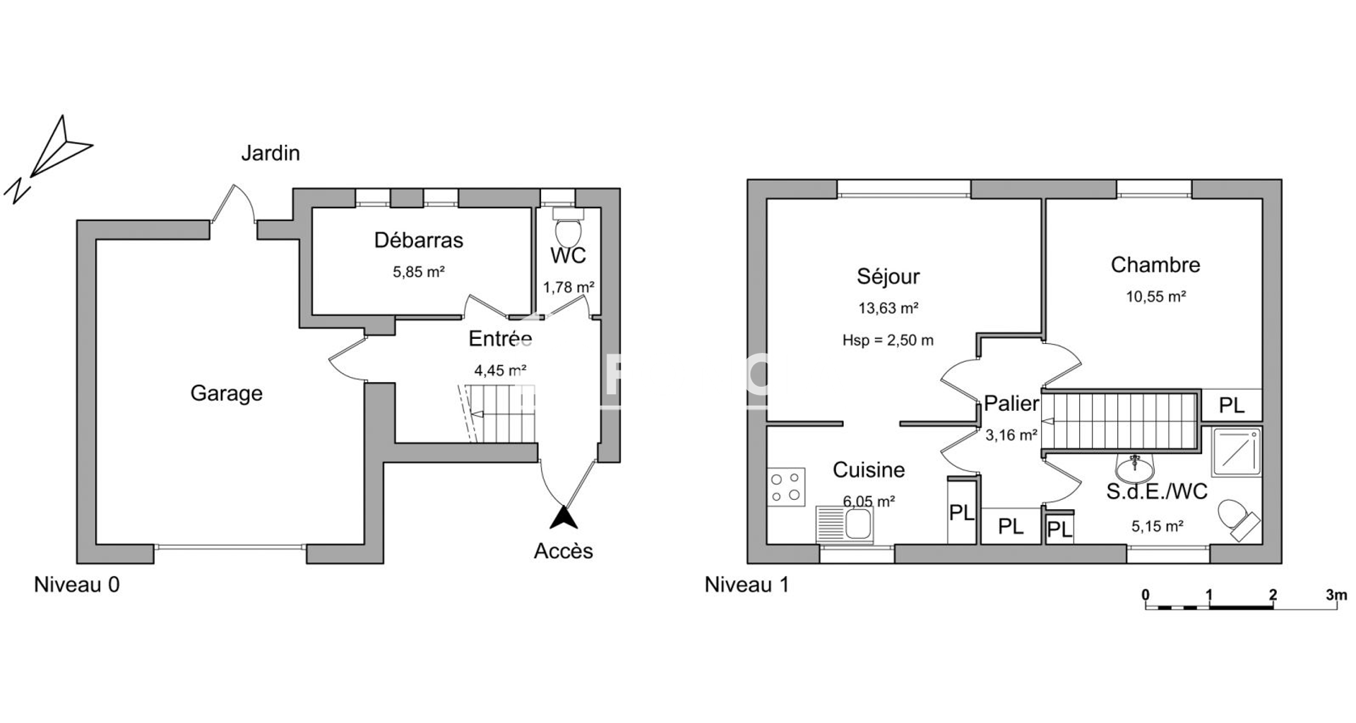 Maison 2 pièces (44.77 m²) à louer - Niort (79000)