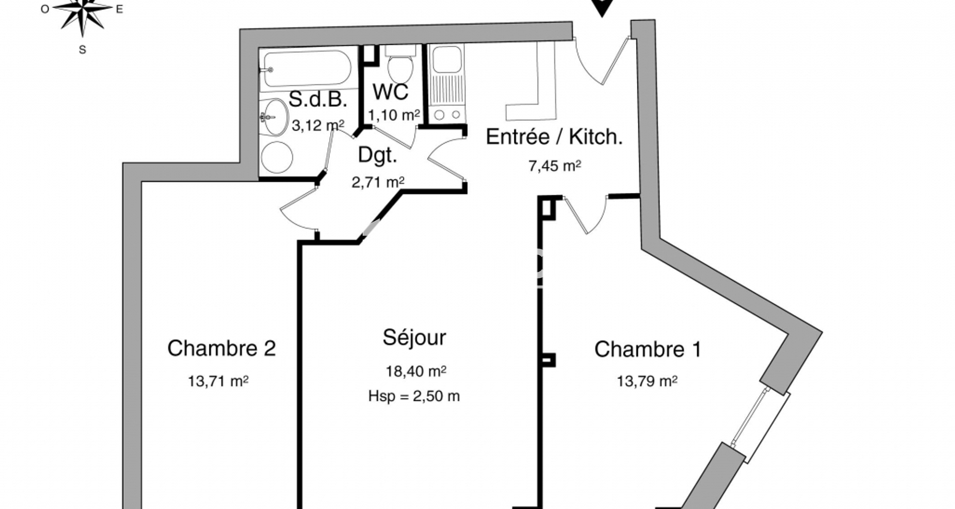 Appartement 3 pièces (60.28 m²) à louer - Limoges (87000)