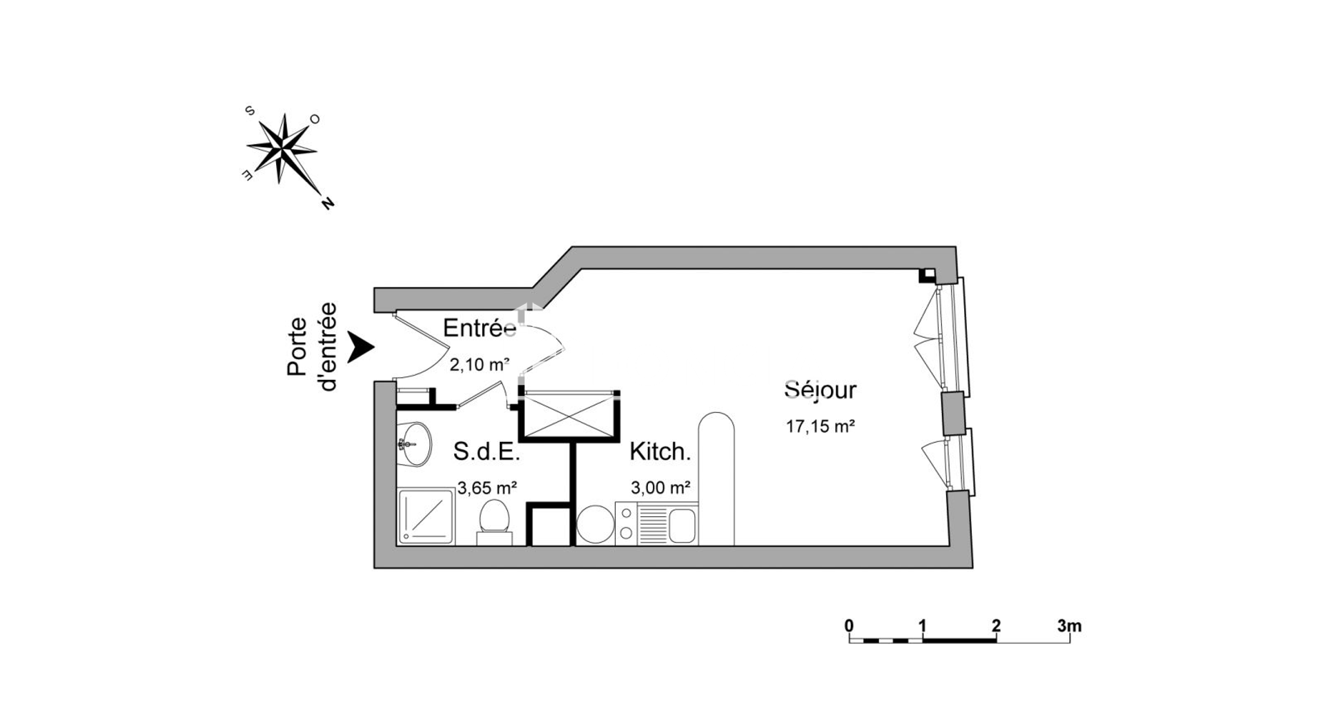 Studio (25.9 m²) à louer - Suresnes (92150)