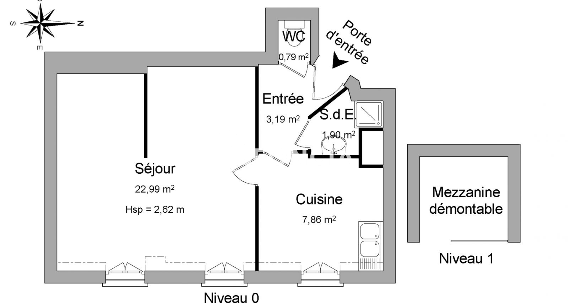 Studio (36.73 m²) à louer - L'arbresle (69210)
