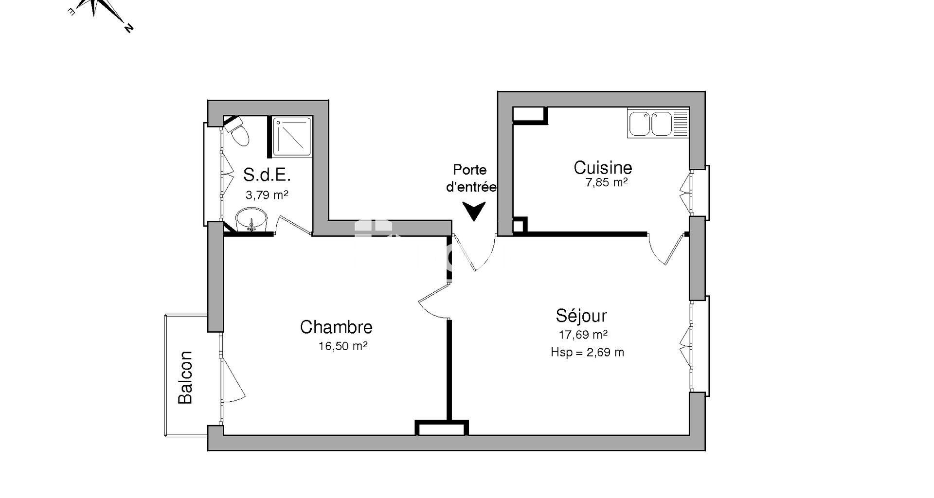 Appartement 2 pièces (45.83 m²) à louer - Niort (79000)