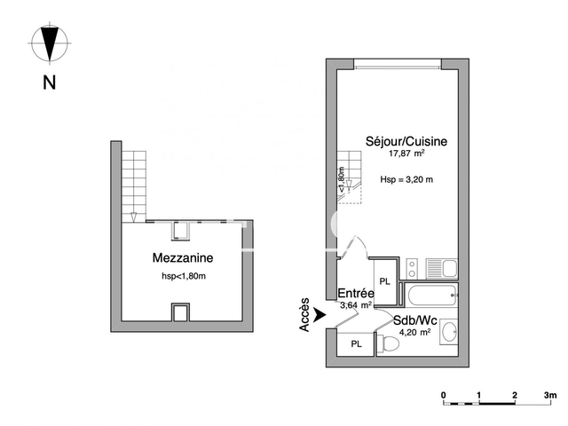 Studio meublé (25.71 m²) à louer - La Rochelle (17000)