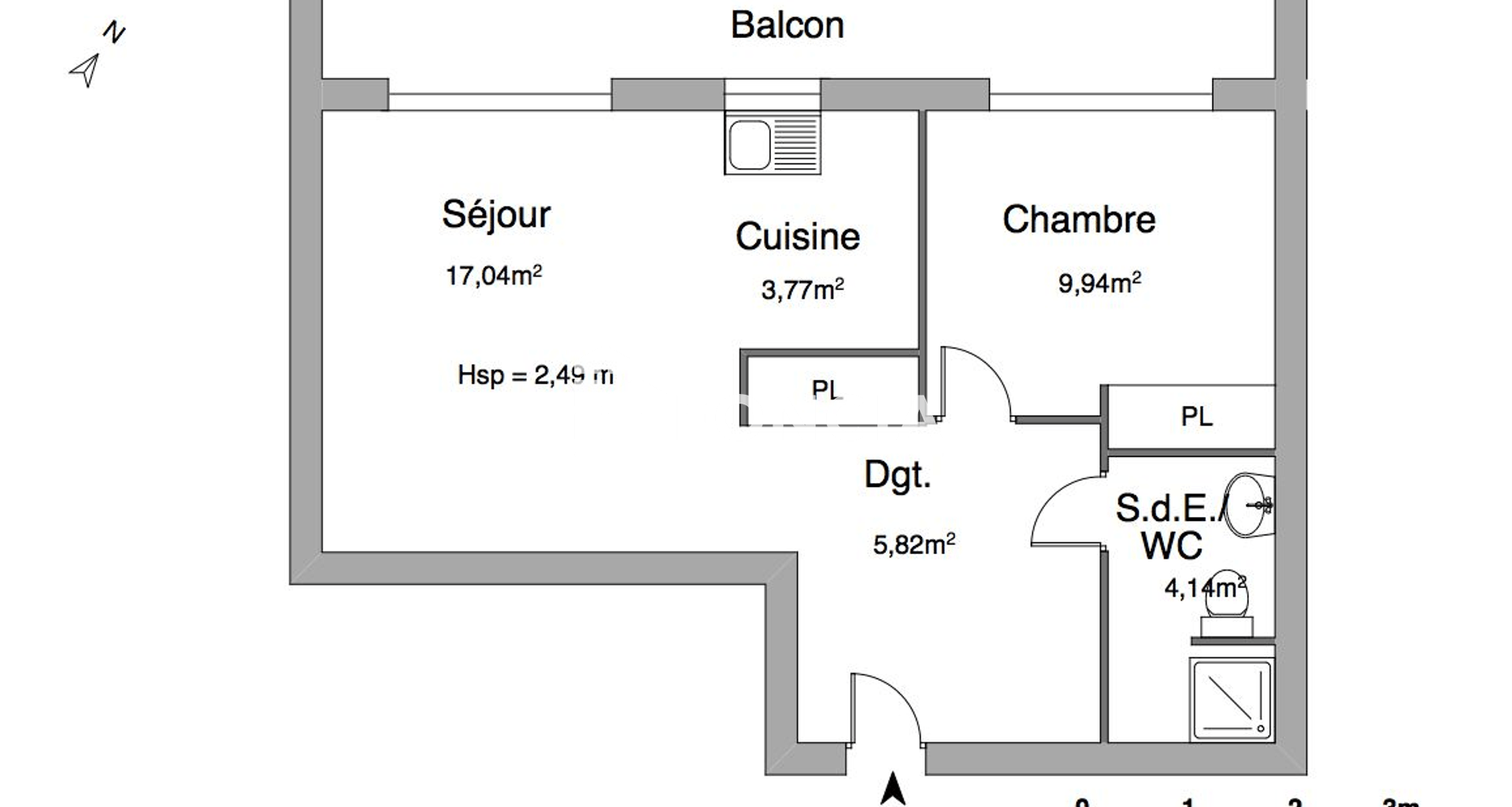 Appartement 2 pièces (40.71 m²) à louer - Croissy-sur-seine (78290)