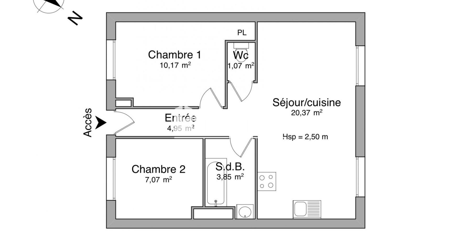 Appartement 3 pièces (47.48 m²) à louer - Bonneuil-sur-marne (94380)