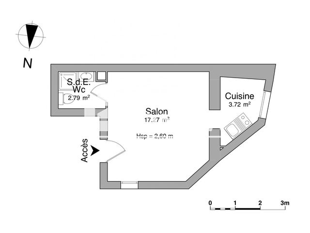 Studio meublé (23.78 m²) à louer - Niort (79000)