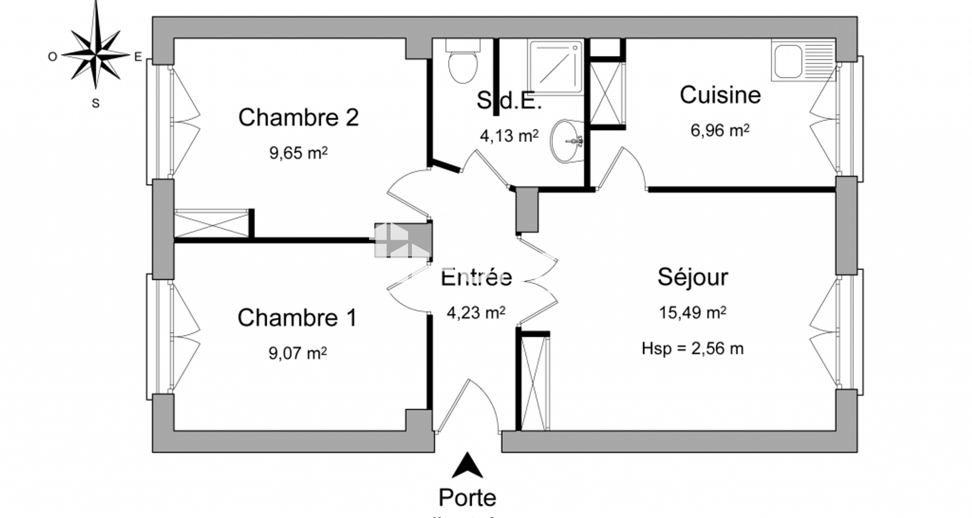 Appartement 3 pièces (49.53 m²) à louer - Villeurbanne (69100)