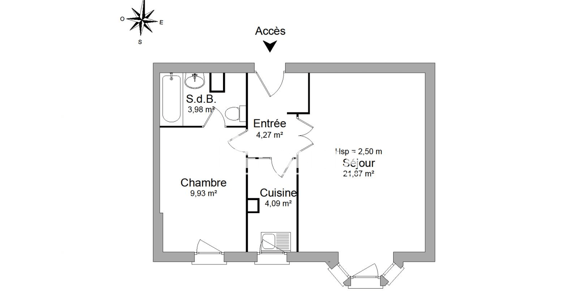 Appartement 2 pièces (44.14 m²) à louer - ÉLancourt (78990)