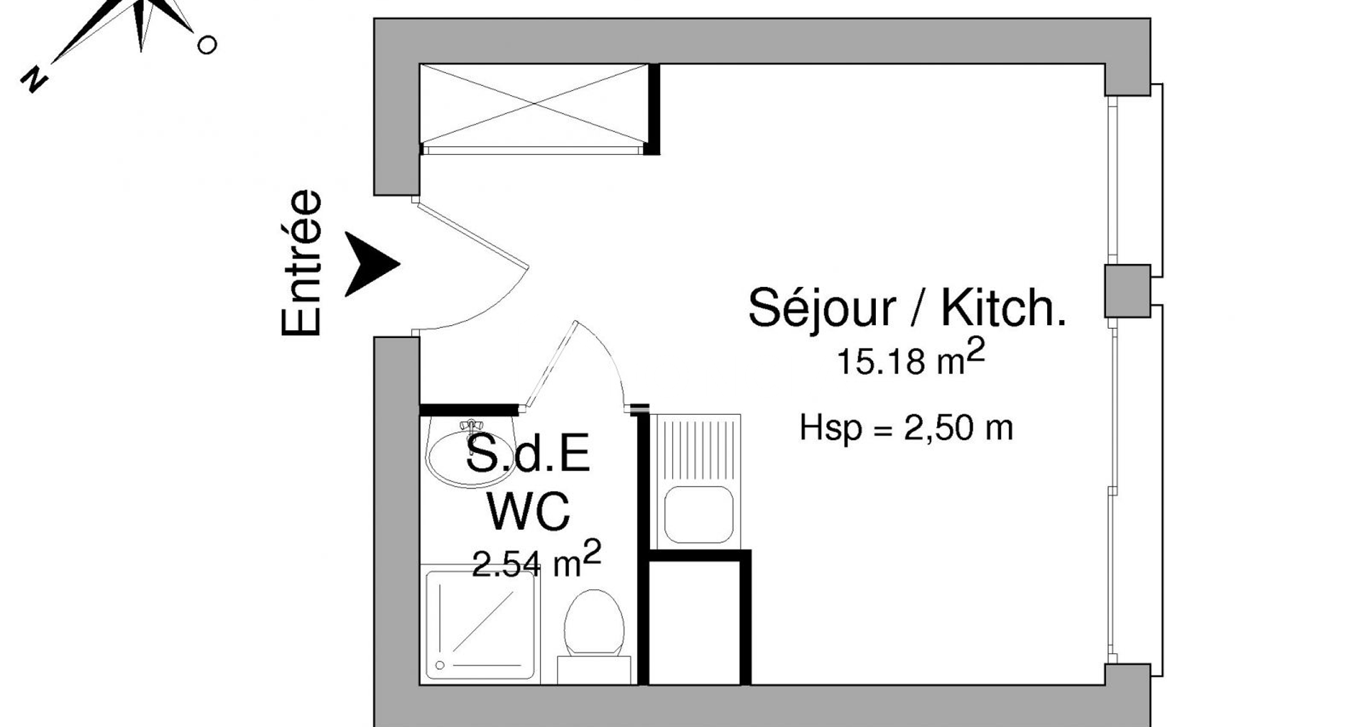 Studio (17.72 m²) à louer - ÉLancourt (78990)