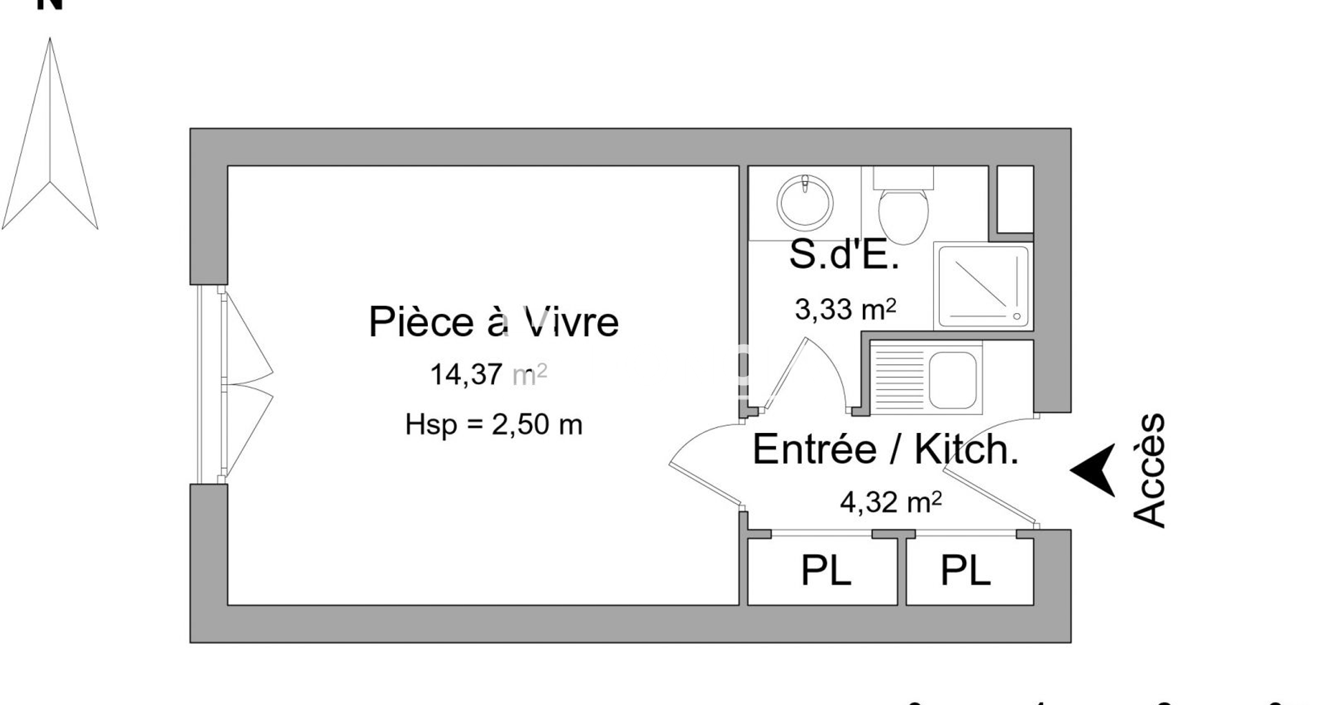 Studio (22.02 m²) à louer - Croissy-sur-seine (78290)