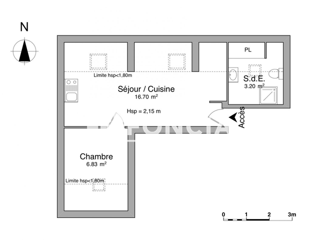Appartement 2 pièces (26.73 m²) à louer - Limoges (87000)