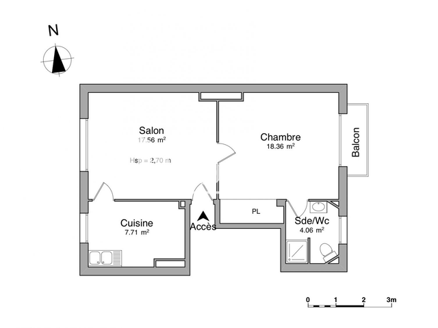Appartement 2 pièces (47.69 m²) à louer - Niort (79000)