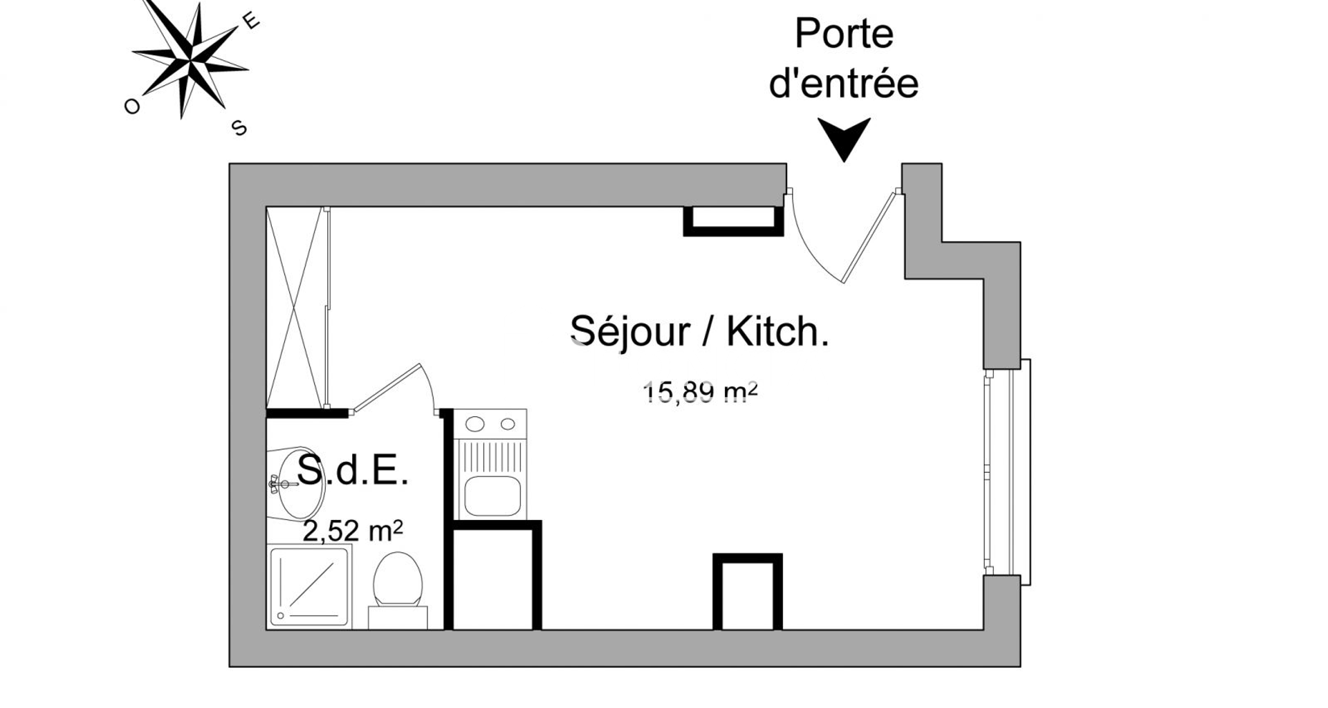 Studio (18.41 m²) à louer - ÉLancourt (78990)