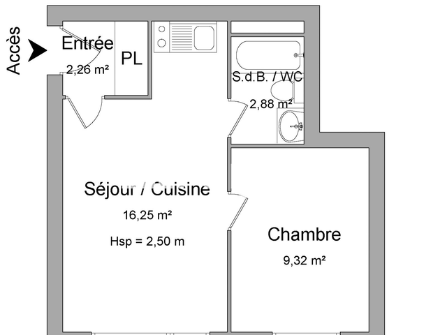 Appartement 2 pièces (30.71 m²) à louer - Limoges (87000)