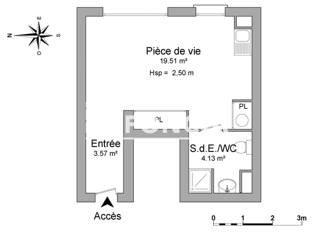 Studio meublé (27.21 m²) à louer - Niort (79000)